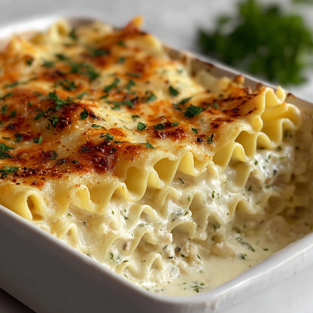 Creamy Chicken Alfredo Lasagna Rolls Recipe - Recipe Image