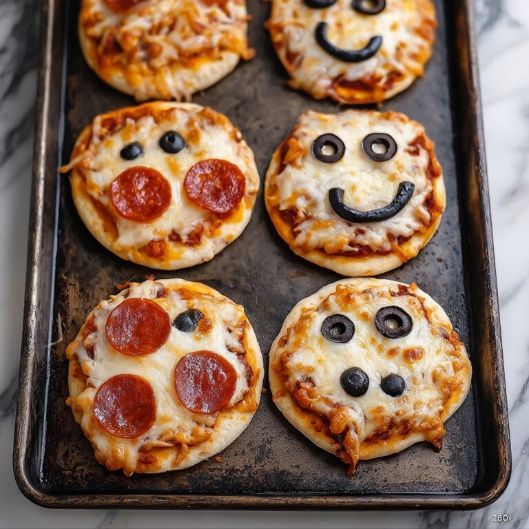 Easy Peasy Mini Halloween Pizzas Recipe