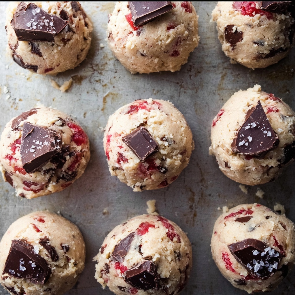 Cherry Almond Chocolate Chip Cookies Recipe - Recipe Image