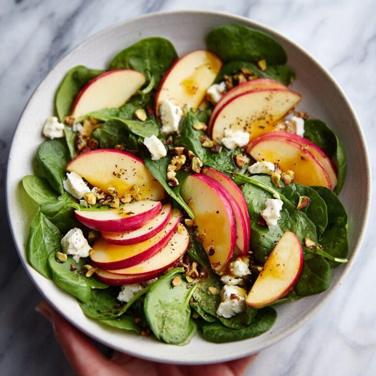 Apple Spinach Salad with Honey Mustard Lemon Dressing Recipe