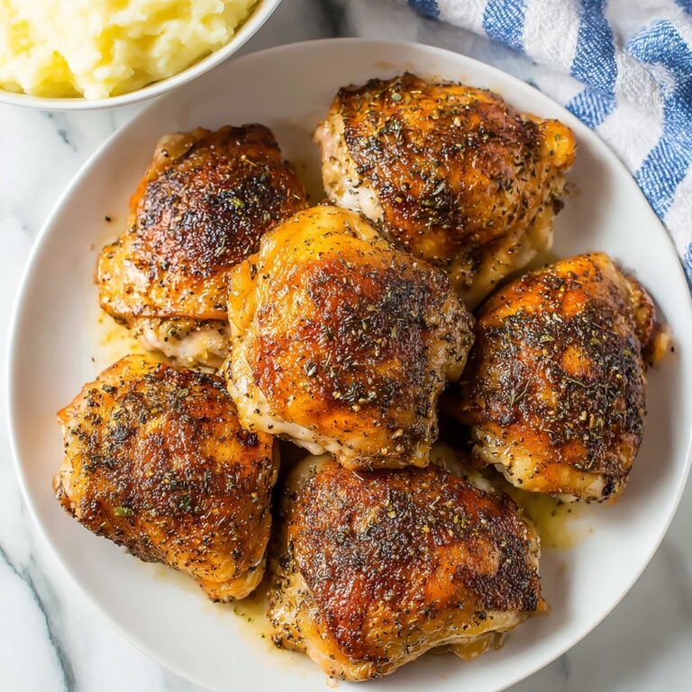 Garlic Parmesan Crispy Chicken Thighs Recipe