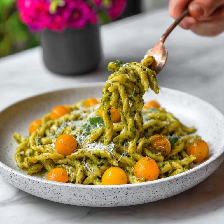Yellow Tomato Pasta With Pesto Recipe
