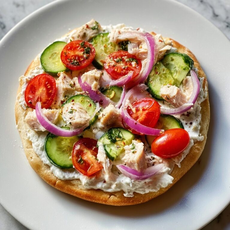 Tzatziki Chicken Veggie Naan Pizza Recipe