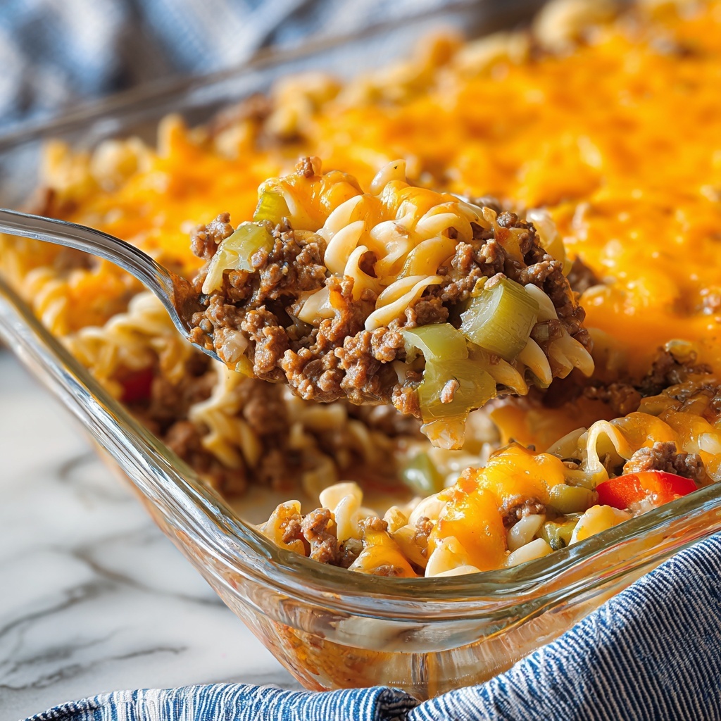 Southern Five Layer Beef Casserole Recipe - Recipe Image