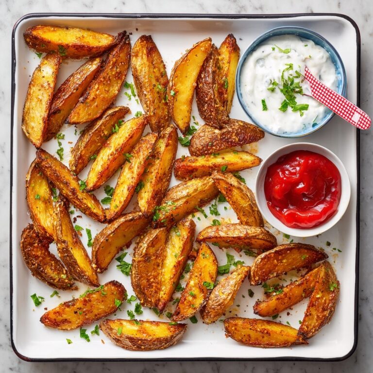 Crispy Parmesan Potato Wedges Recipe