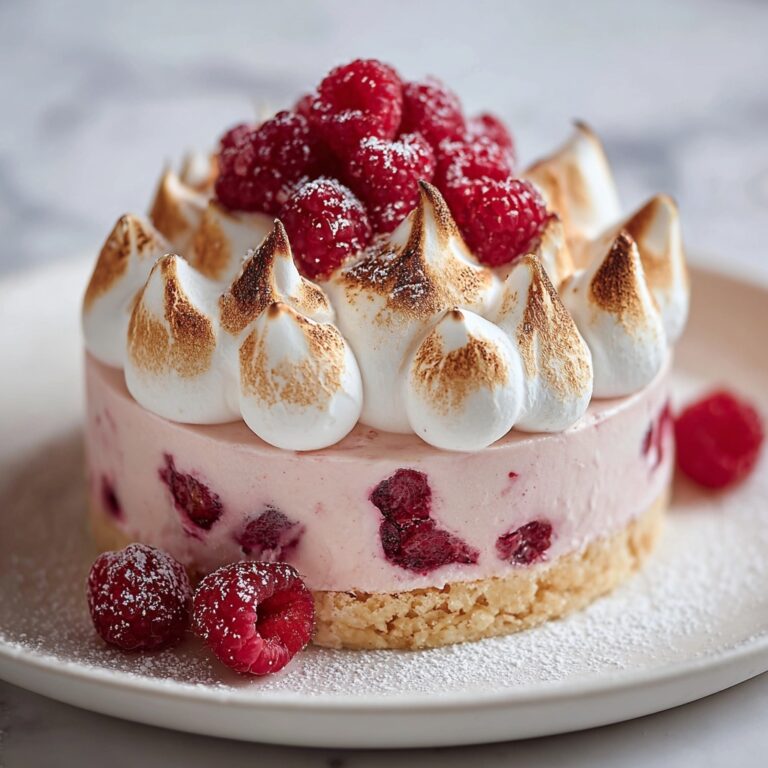 Meringue Roulade with Raspberries Recipe