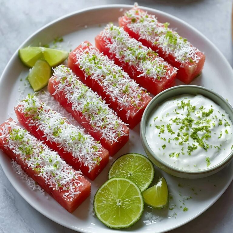 Watermelon Fries with Coconut Lime Dip Recipe