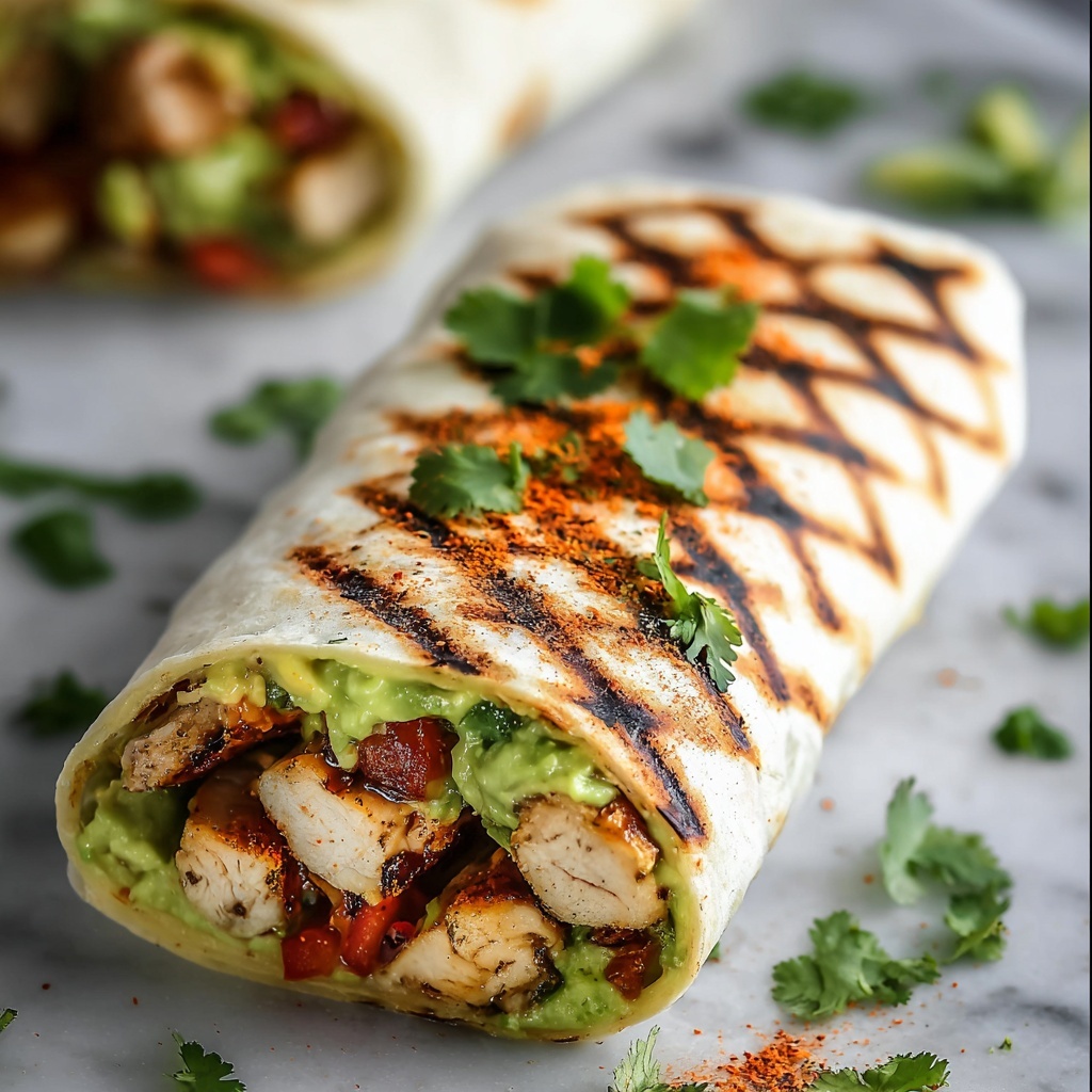 Chipotle Ranch Grilled Chicken Burrito Recipe - Recipe Image