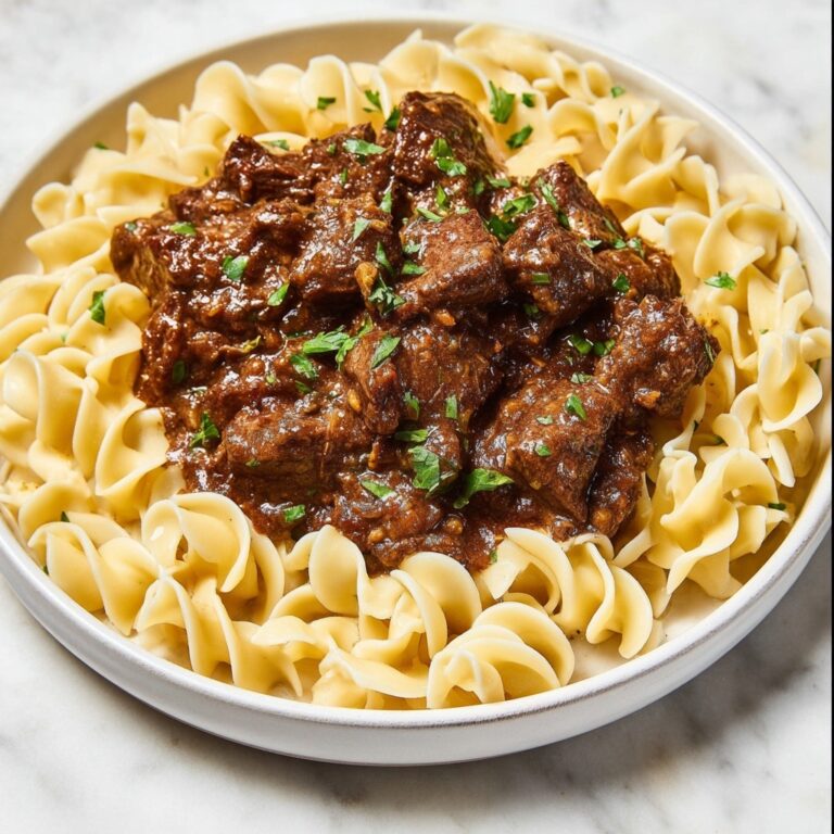 Crockpot Beef Tips & Noodles Recipe