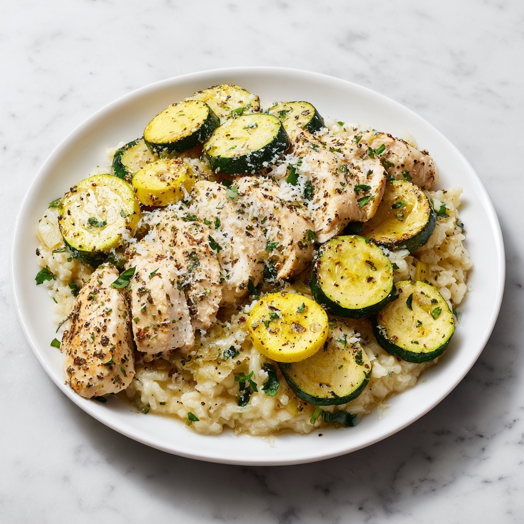Lemon Pepper Chicken and Rice with Zucchini and Squash Recipe - Recipe Image