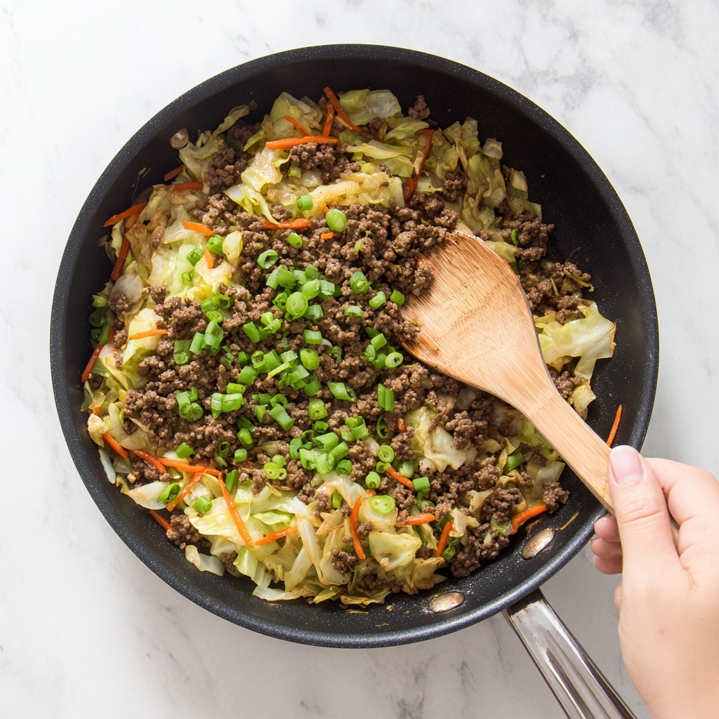 Healthy Chinese Ground Beef Cabbage Stir Fry Recipe - Recipe Image