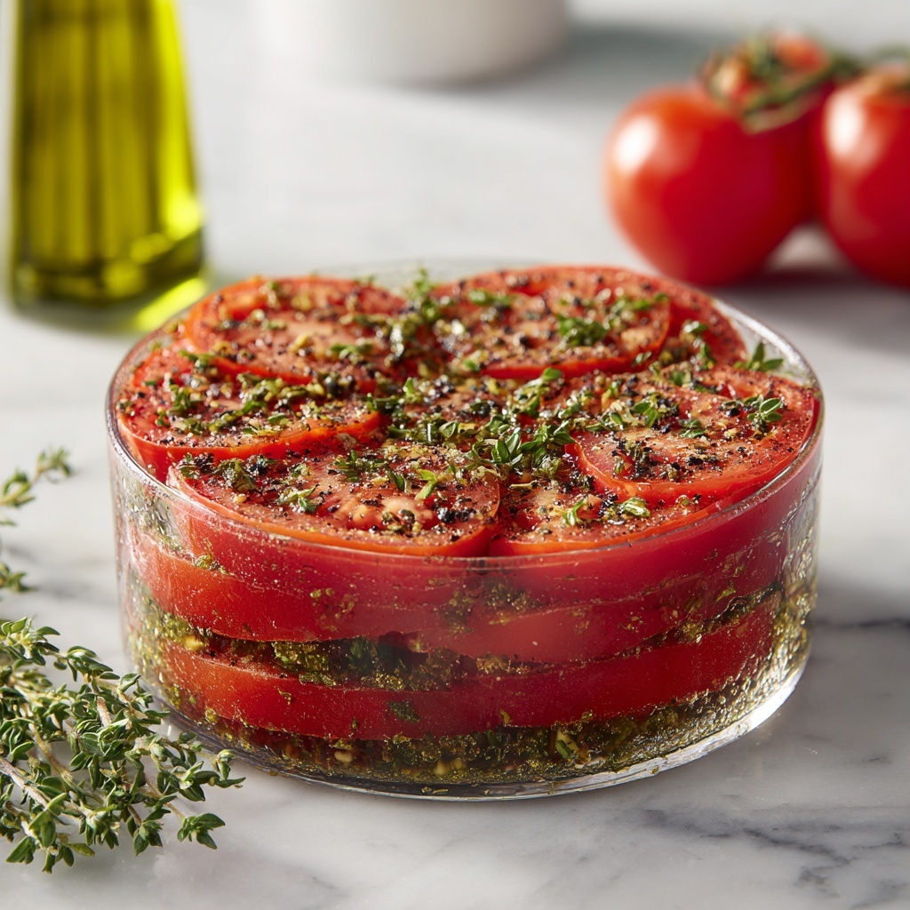 Easy Marinated Tomatoes Recipe - Recipe Image