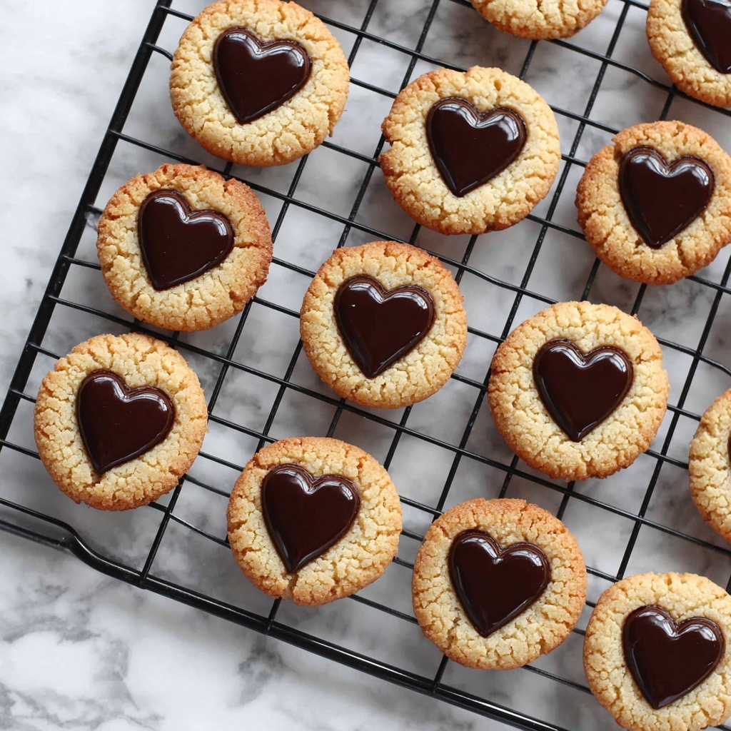 Heart Shaped Peanut Butter Cookies Recipe - Recipe Image