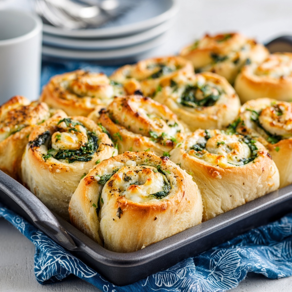 Feta, Spinach, and Pesto Brioche Recipe - Recipe Image