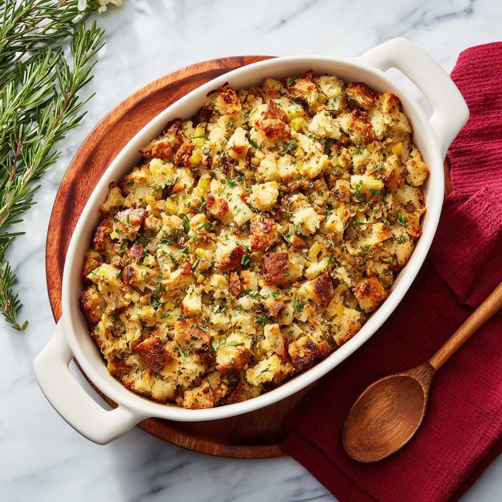 Sausage, Apple, and Cranberry Stuffing Recipe - Recipe Image