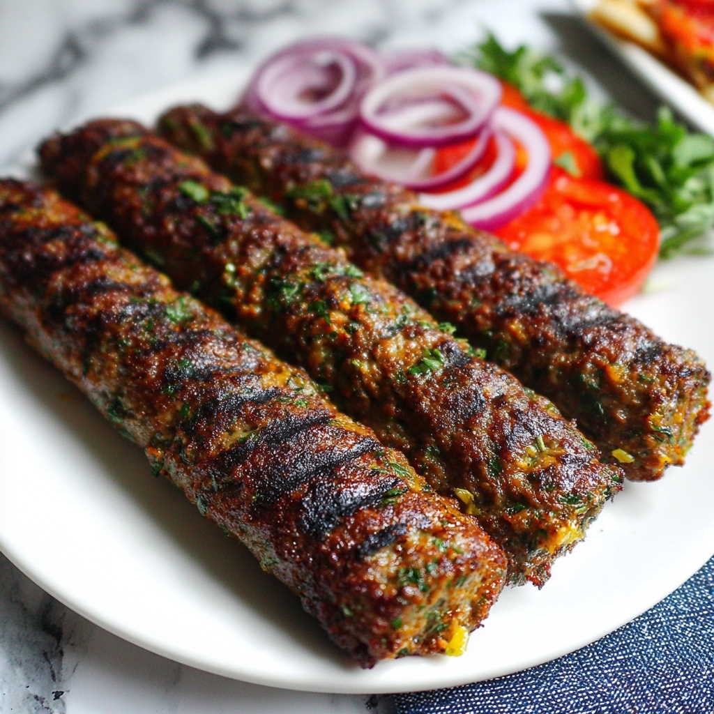 Grilled Chicken Adana Kebabs Recipe - Recipe Image