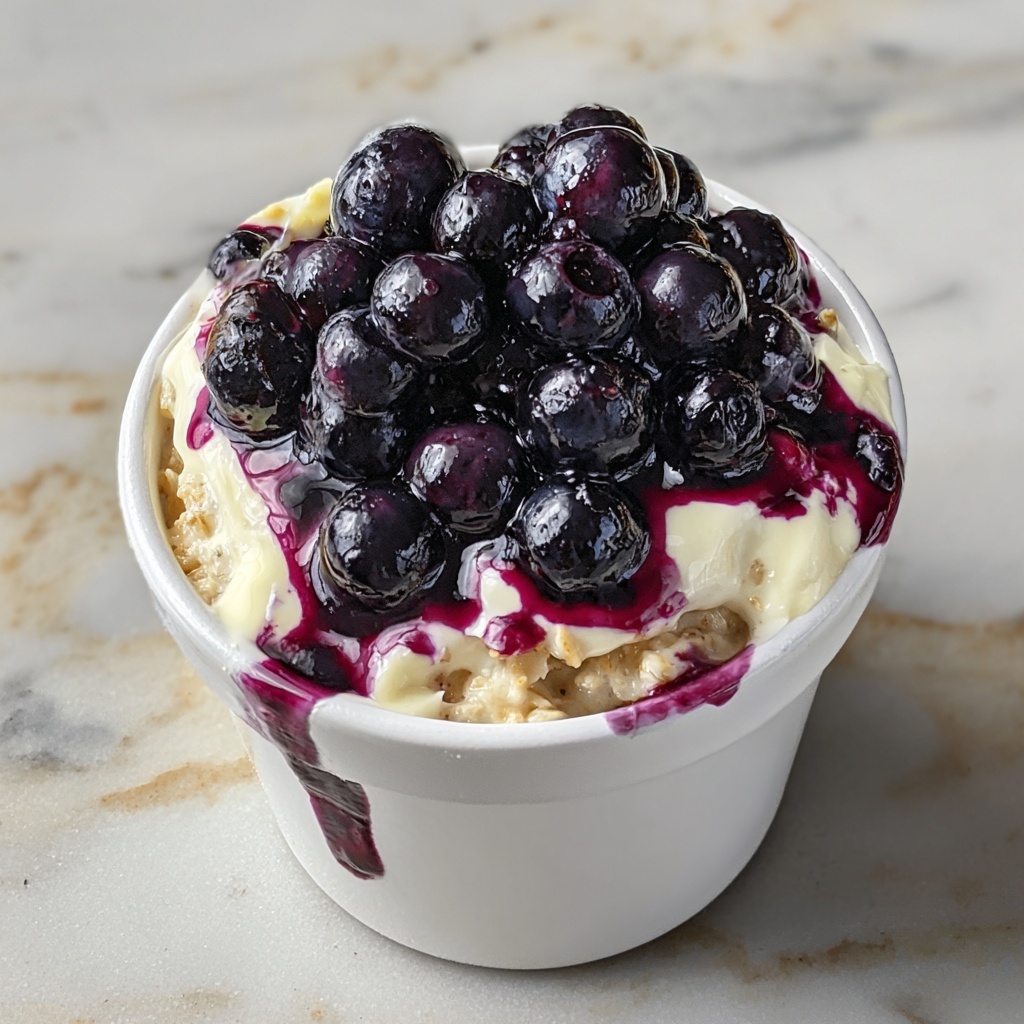 Blueberry Cheesecake Baked Oats Recipe - Recipe Image