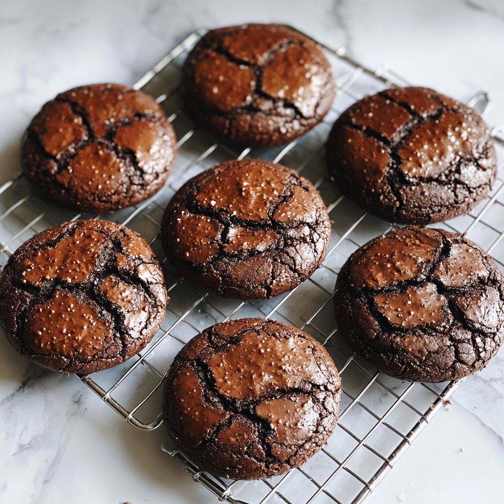 Fudgy Flourless Chocolate Cake Cookies Recipe - Recipe Image