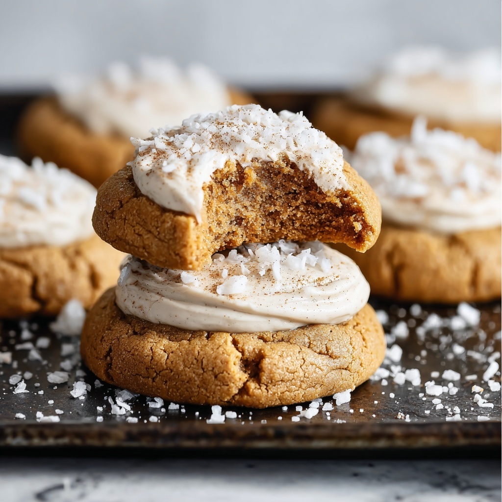 Healthy Soft Pumpkin Cookies with Salted Maple Frosting Recipe - Recipe Image