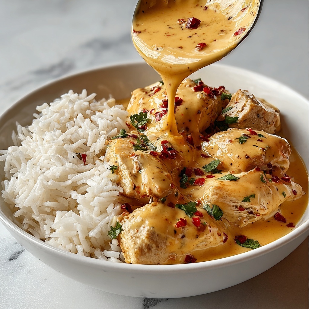 Creamy Paprika Chicken with Tender Rice in a Velvety Sauce Recipe - Recipe Image