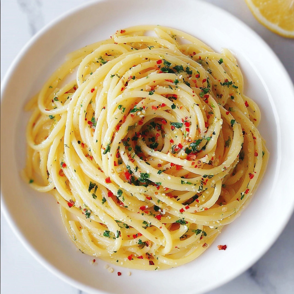 Lemon Garlic Butter Pasta Recipe - Recipe Image