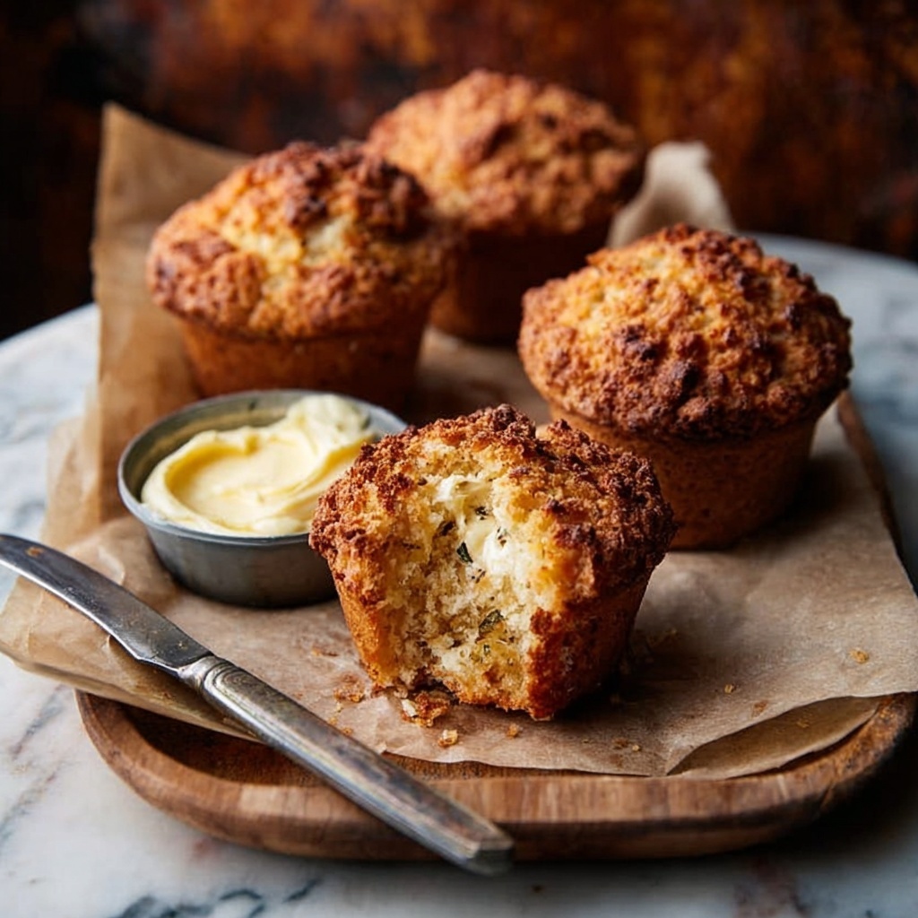 Cheese Herb Muffins with Whipped Bovril Butter Recipe - Recipe Image