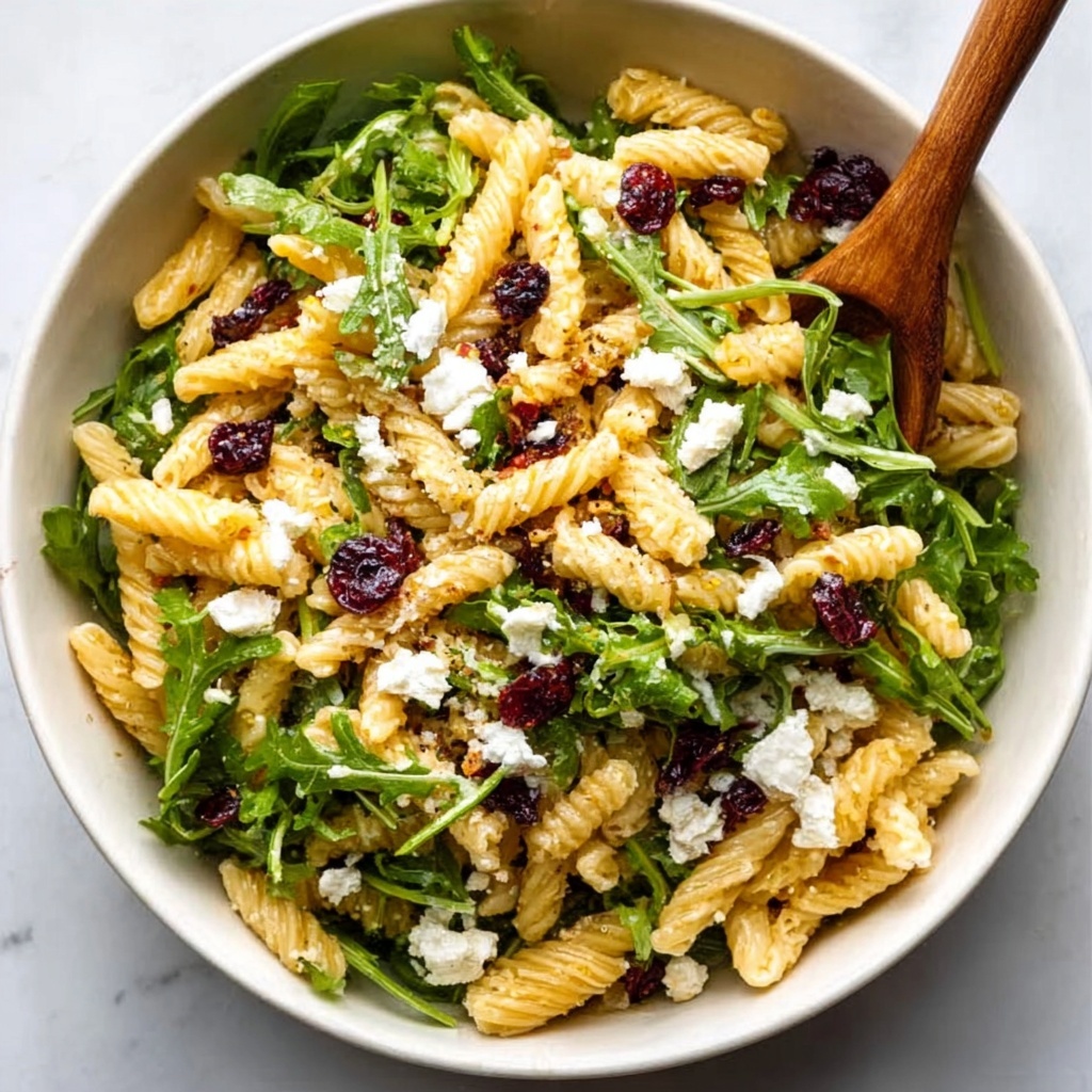 Feta Cranberry Rigatoni Salad with Lemon Vinaigrette Recipe - Recipe Image
