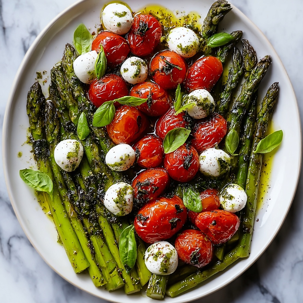 Caprese Roasted Asparagus Recipe - Recipe Image