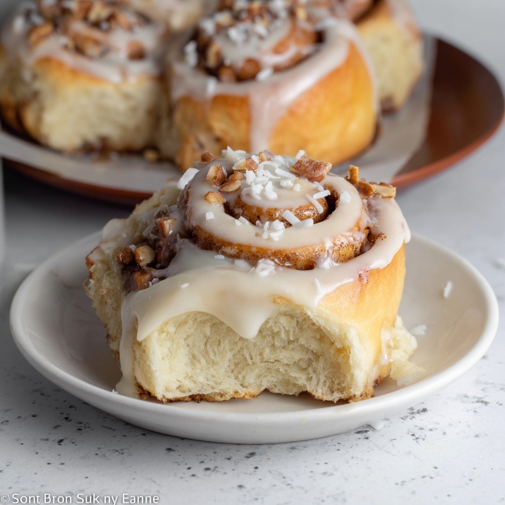 Breakfast Sweet Rolls with Coconut and Toffee Recipe - Recipe Image