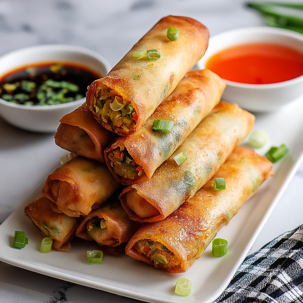 Crispy Air Fryer Spring Rolls Recipe - Recipe Image
