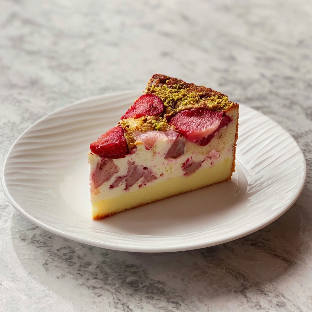 Crustless Rhubarb Custard Pie Recipe - Recipe Image