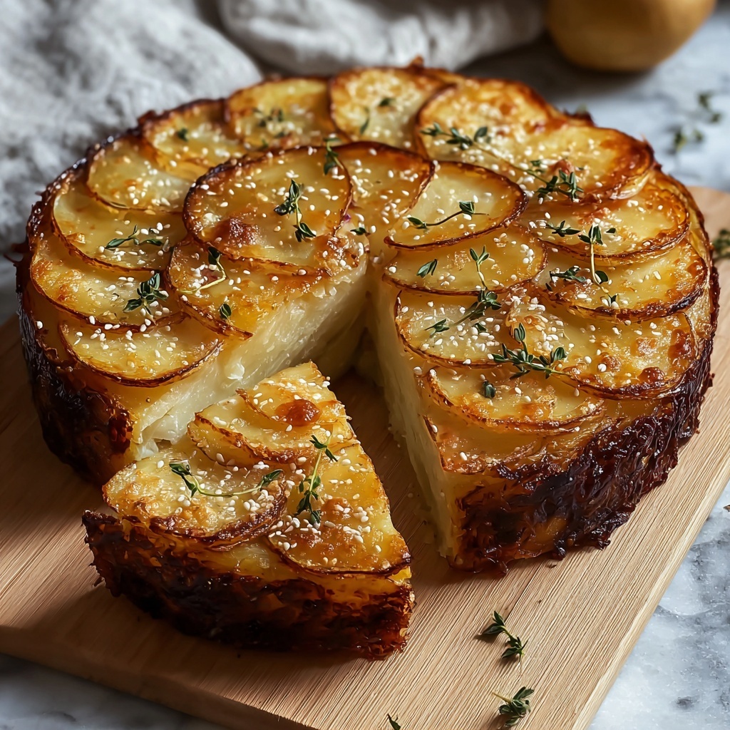 Crispy Balsamic Thyme Potato Torte Recipe - Recipe Image