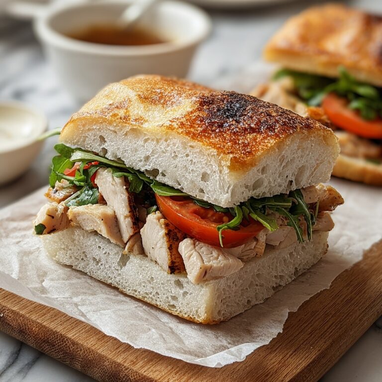 Focaccia Sandwich with Roast Chicken Filling Recipe