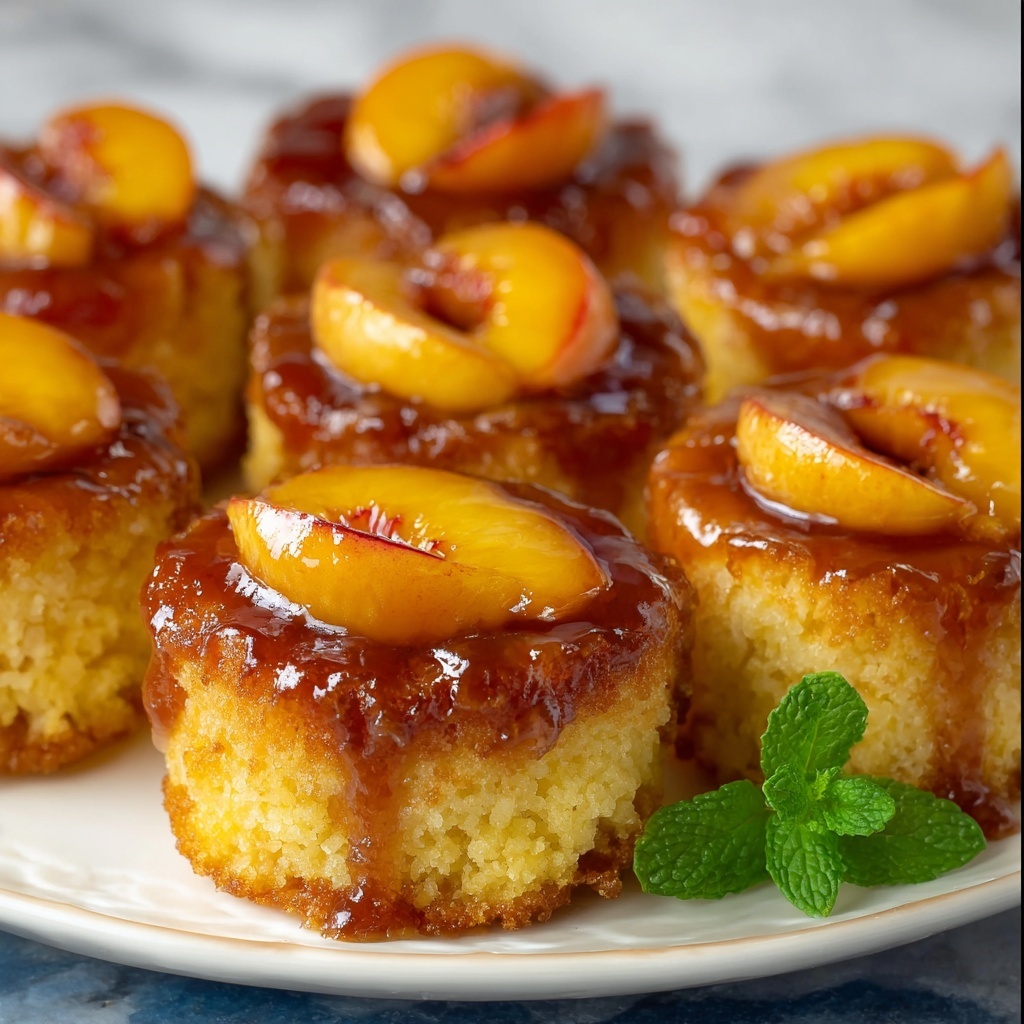 Peach Upside-Down Mini Cakes Recipe - Recipe Image