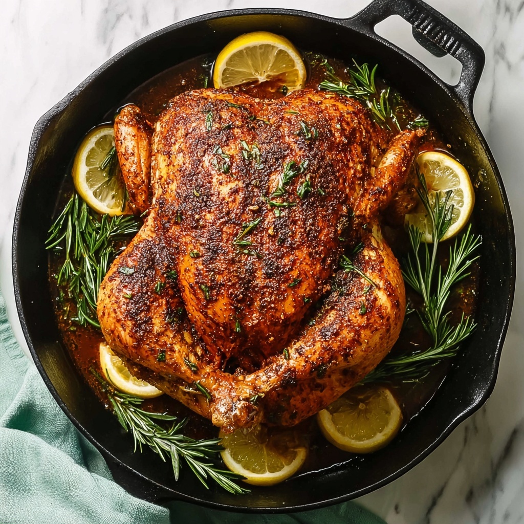 Roasted Whole Chicken with Crispy Skin and Herb Stuffing Recipe - Recipe Image