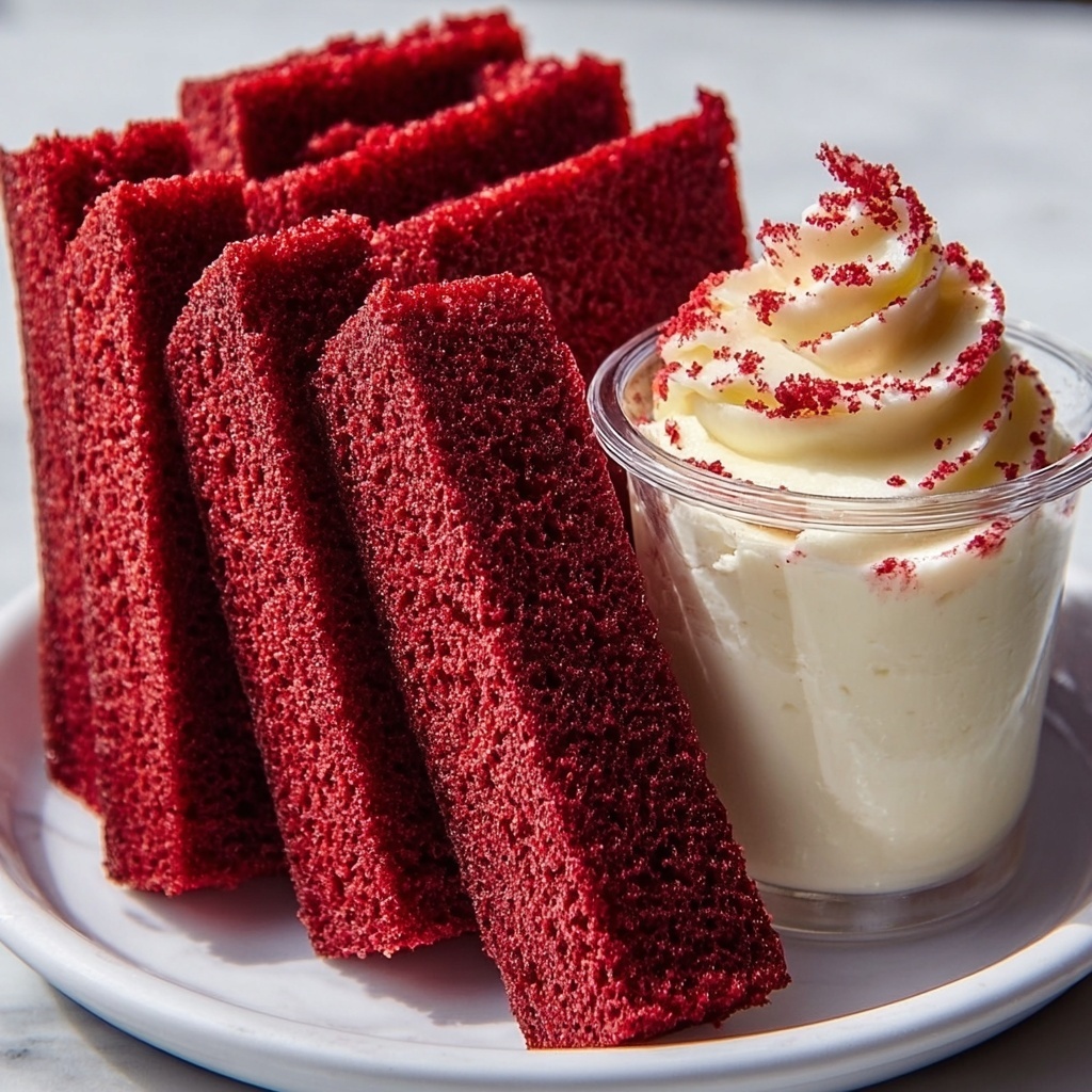 Homemade Red Velvet Brownie Dippers Recipe - Recipe Image
