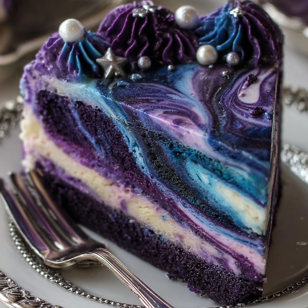 Galaxy Ripple Ice Cream Cake Recipe - Recipe Image
