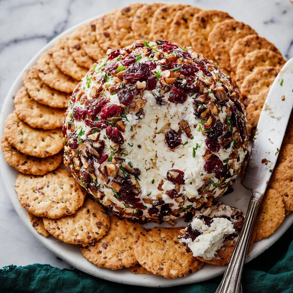 Cranberry Pecan Cheese Log Recipe - Recipe Image