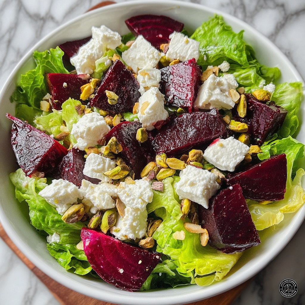 Roasted Beet Salad with Goat Cheese and Pistachios Recipe - Recipe Image