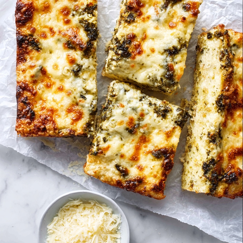 Cheesy Pesto Garlic Bread Recipe - Recipe Image