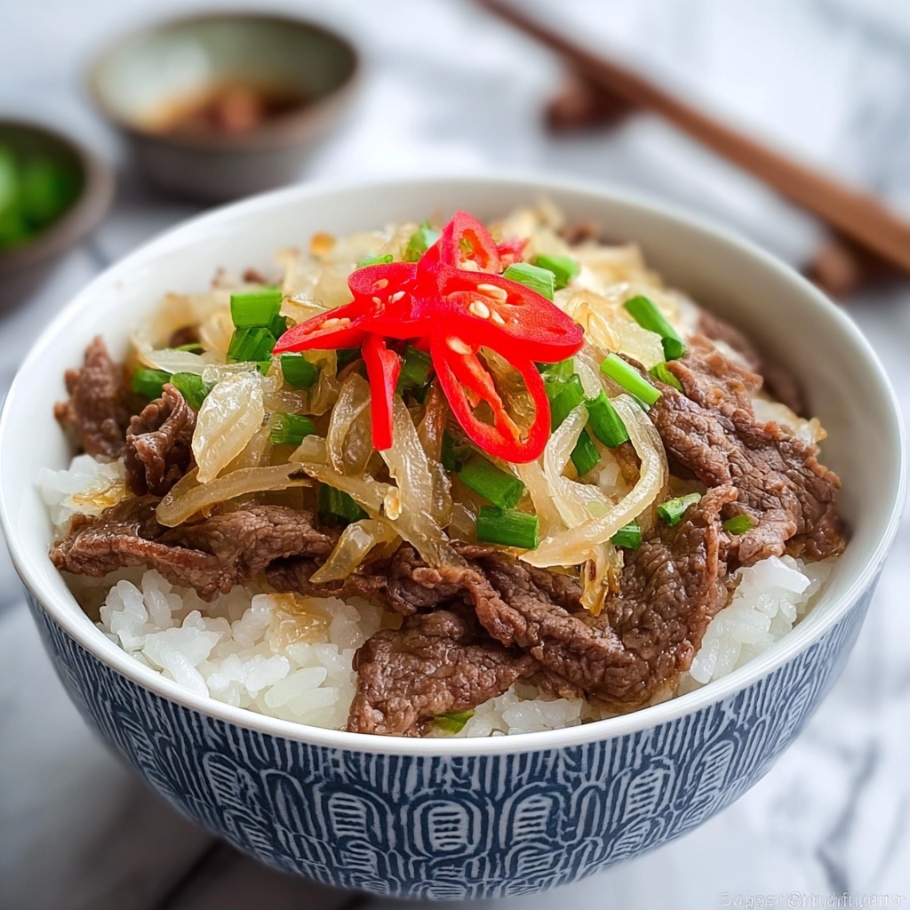 Gyudon (Japanese Beef Rice Bowl) Recipe - Recipe Image