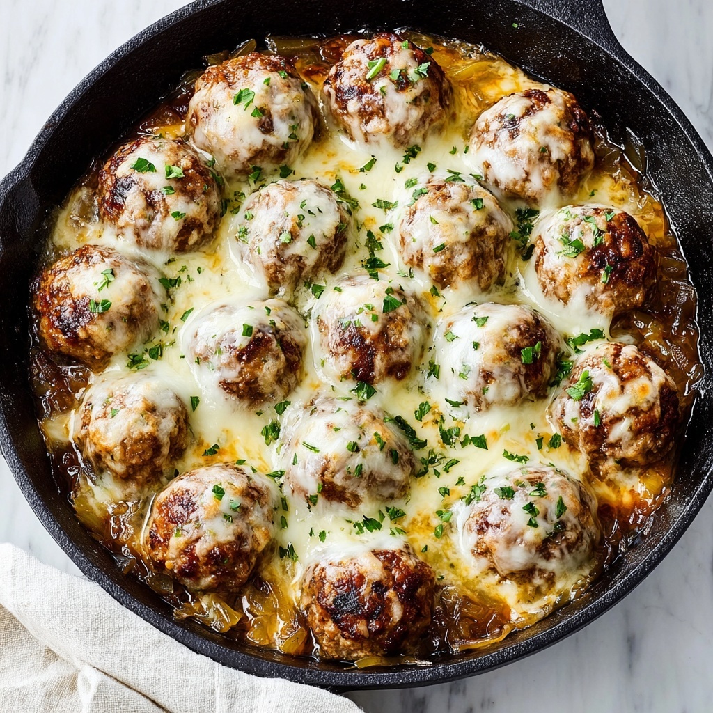 French Onion Chicken Meatballs Recipe - Recipe Image