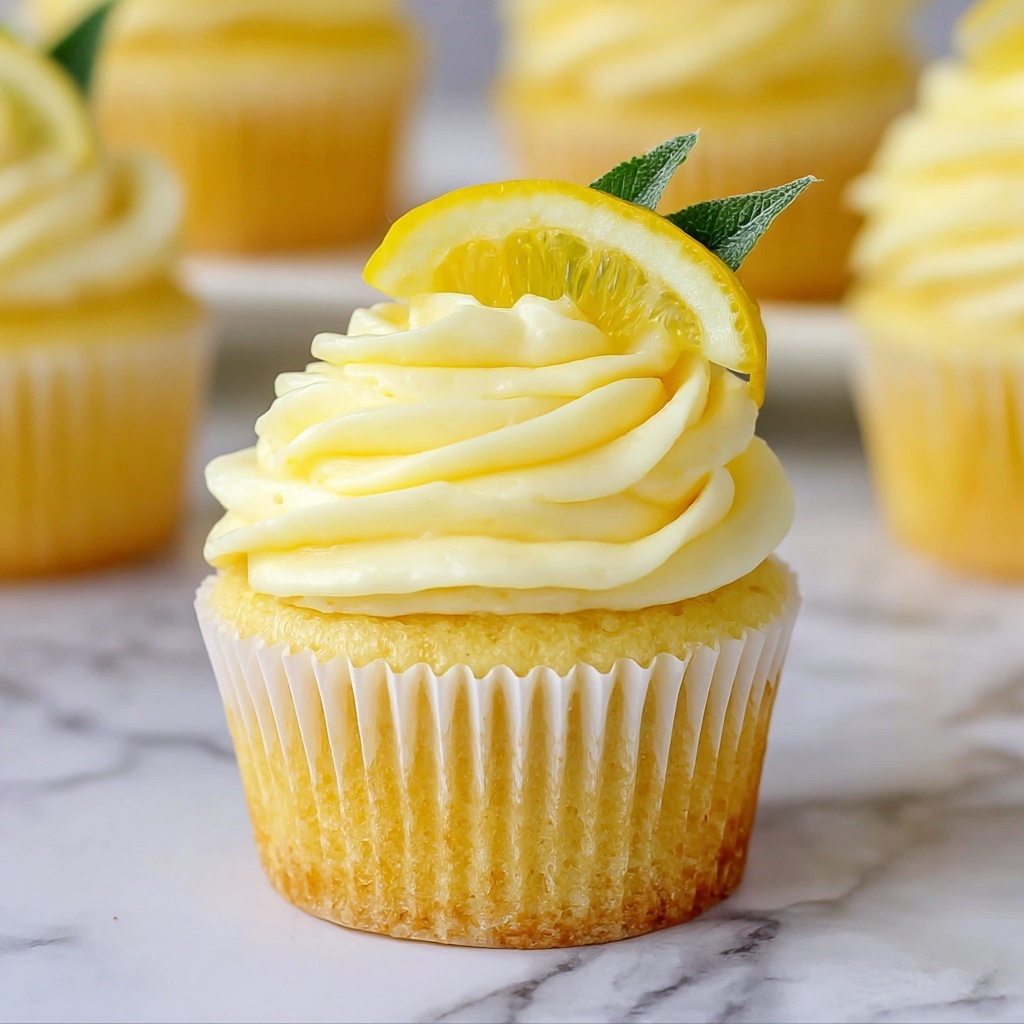 Cheesecake Stuffed Lemon Cupcakes with Lemon Frosting Recipe - Recipe Image
