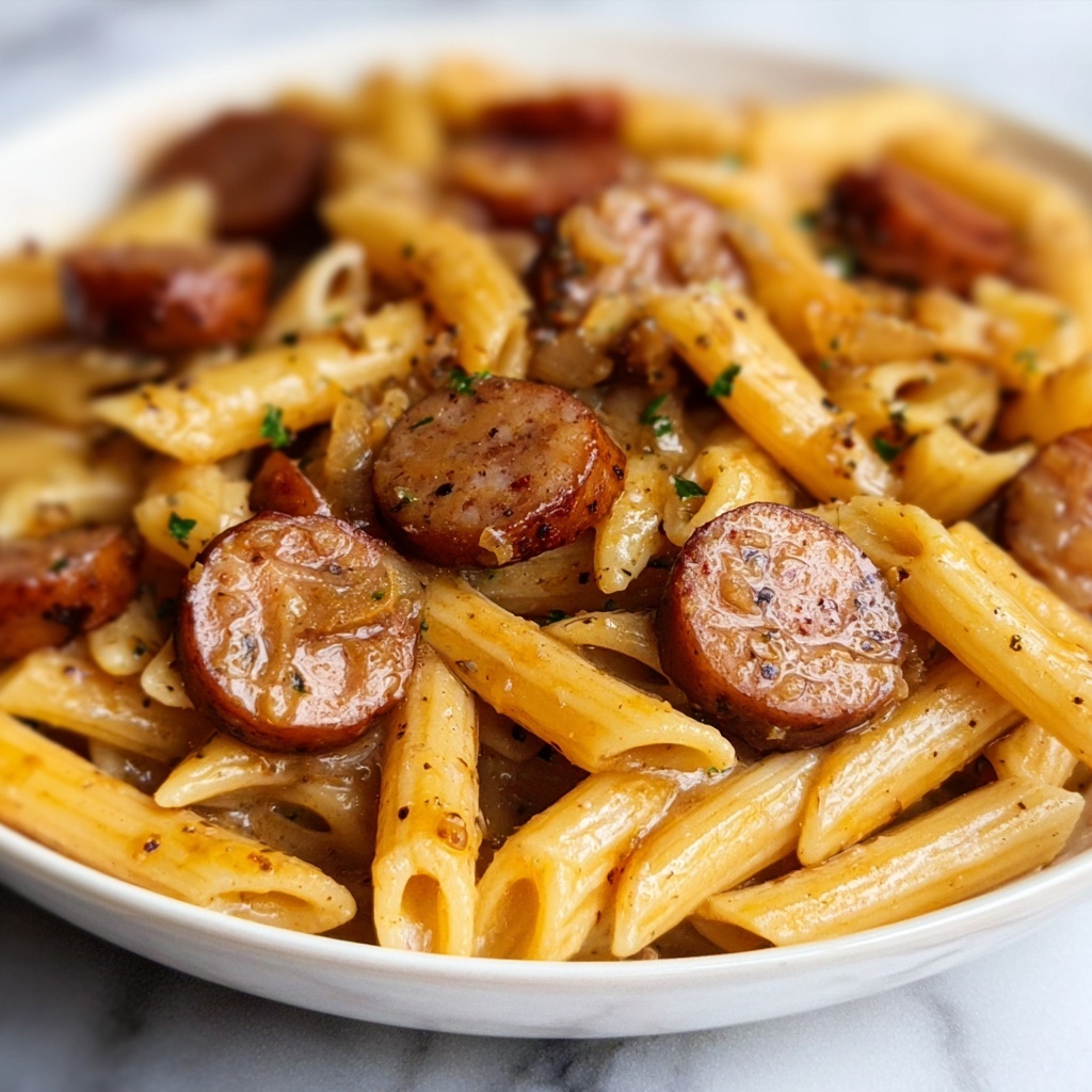 Sweet and Tangy BBQ Sausage Pasta Recipe - Recipe Image