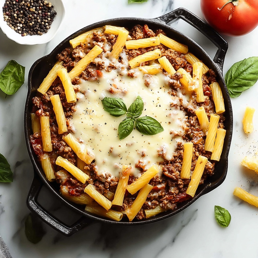 Cheesy Penne with Ground Beef Recipe - Recipe Image