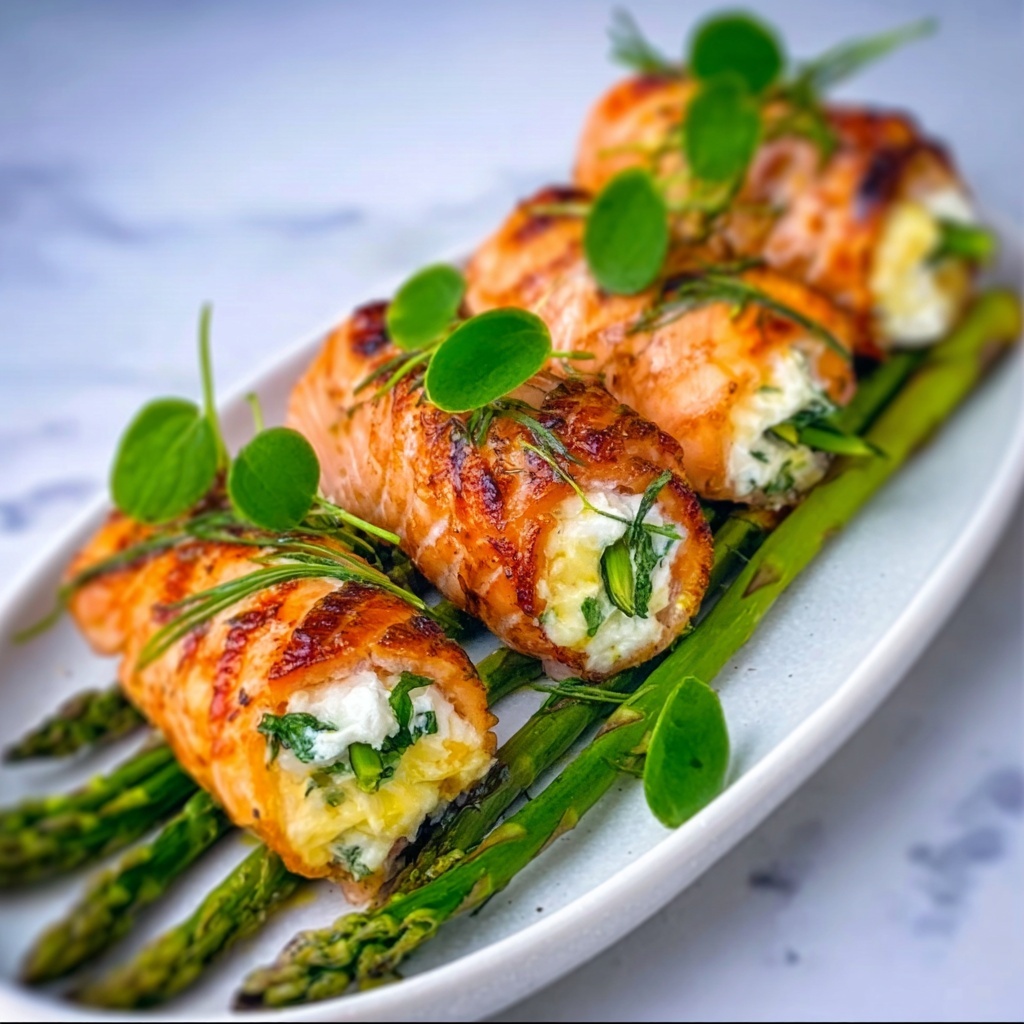 Lemon Basil Salmon Rolls Recipe - Recipe Image