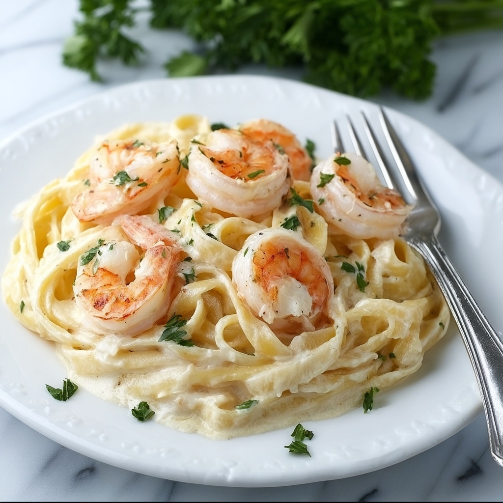 Shrimp Fettuccine Alfredo Recipe - Recipe Image