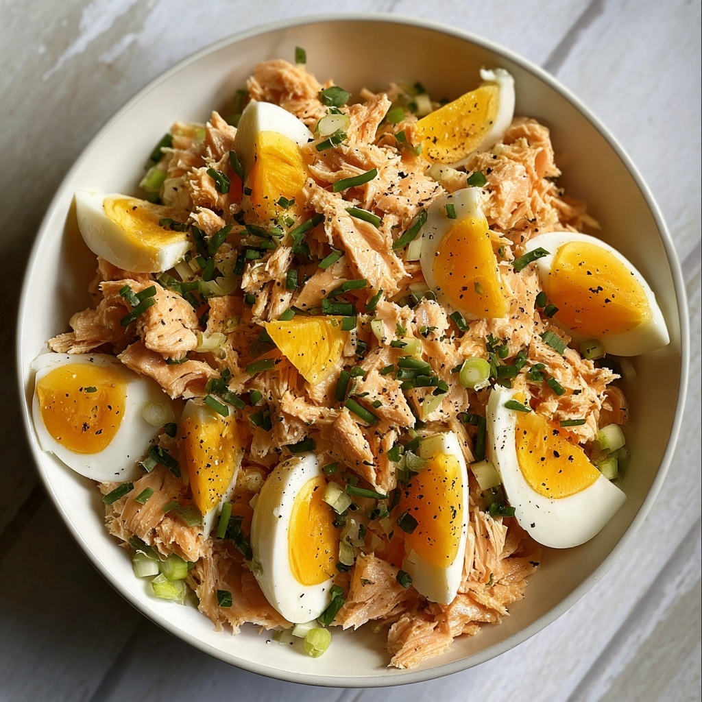 Creamy Tuna Salad with Hard-Boiled Eggs and Fresh Herbs Recipe - Recipe Image