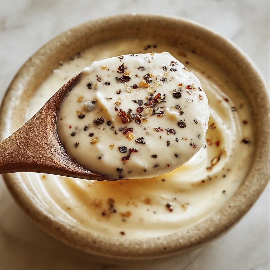 Garlic Parmesan Cream Sauce for Pizza Recipe - Recipe Image