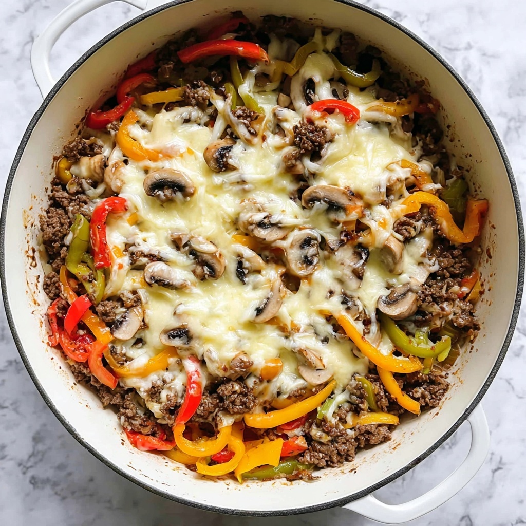 Philly Cheesesteak Casserole Recipe - Recipe Image